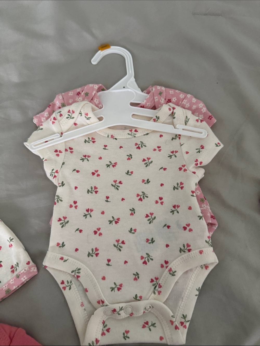 Baby Essentials Pink Floral 'Grandma Is My Bestie' One-Piece Set - Picture 3 of 4